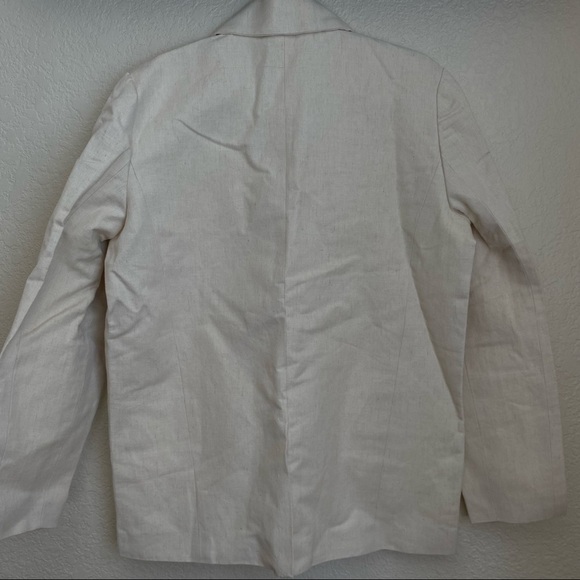 Rachael Wang Oversized oatmeal blazer‎ neutral size Small - Picture 4 of 12